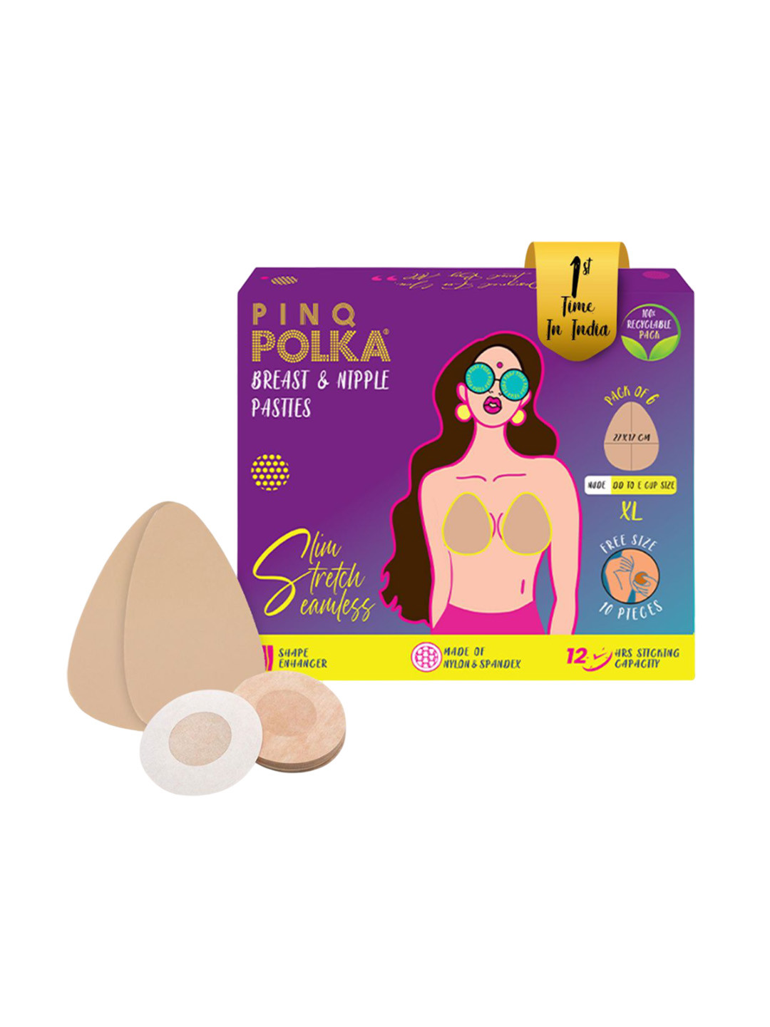 PINQ POLKA All Day Comfort Stick-On Lingerie accessories