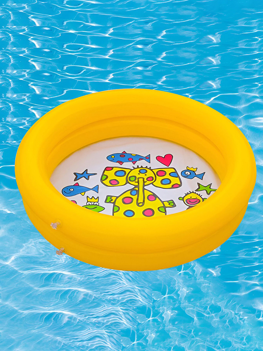 SYGA Yellow & White Printed PVC Bath Tub