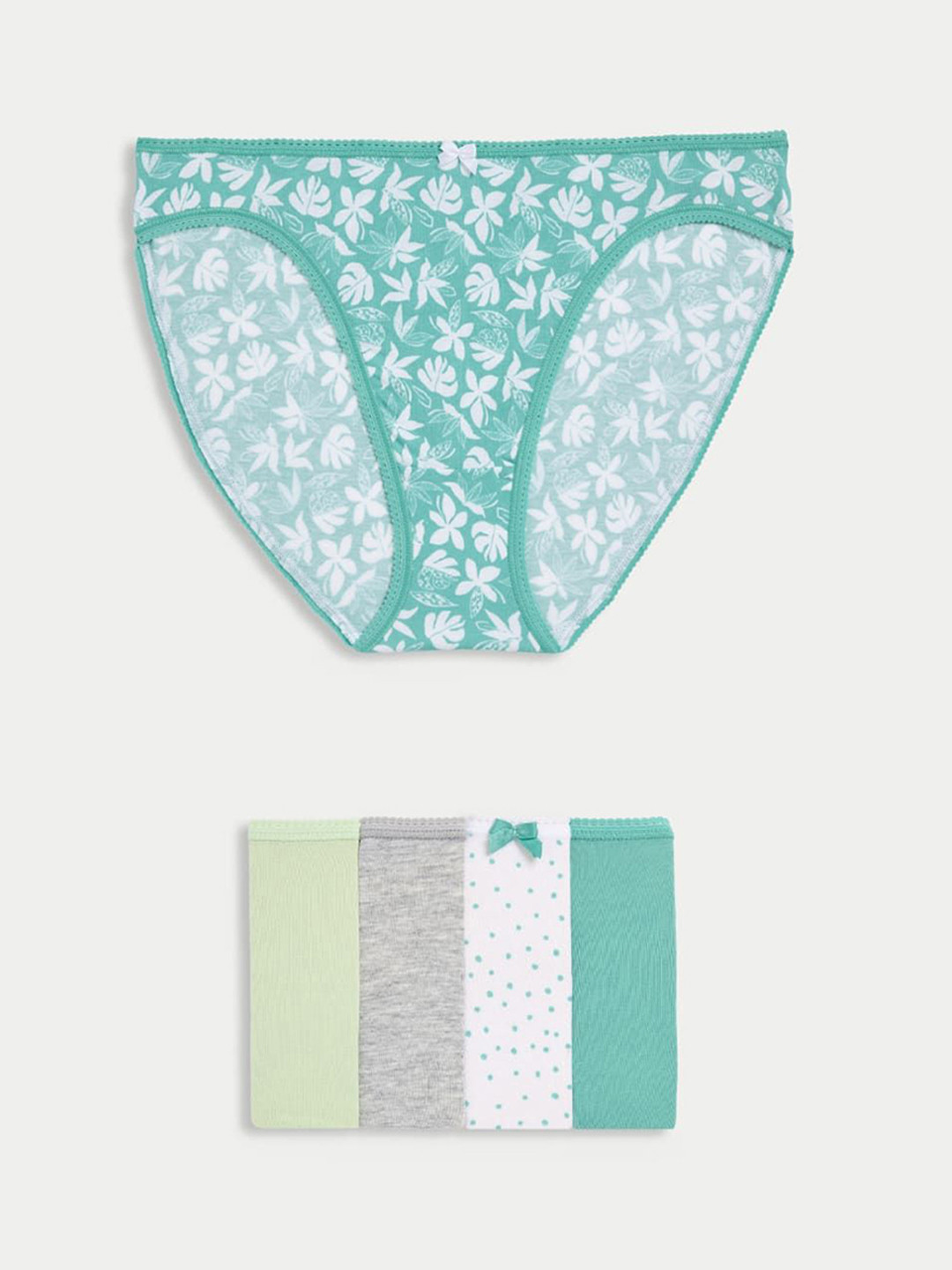 Marks & Spencer Pack Of 5 High-Rise Hipster Briefs T615103XBRIGHT AQUA