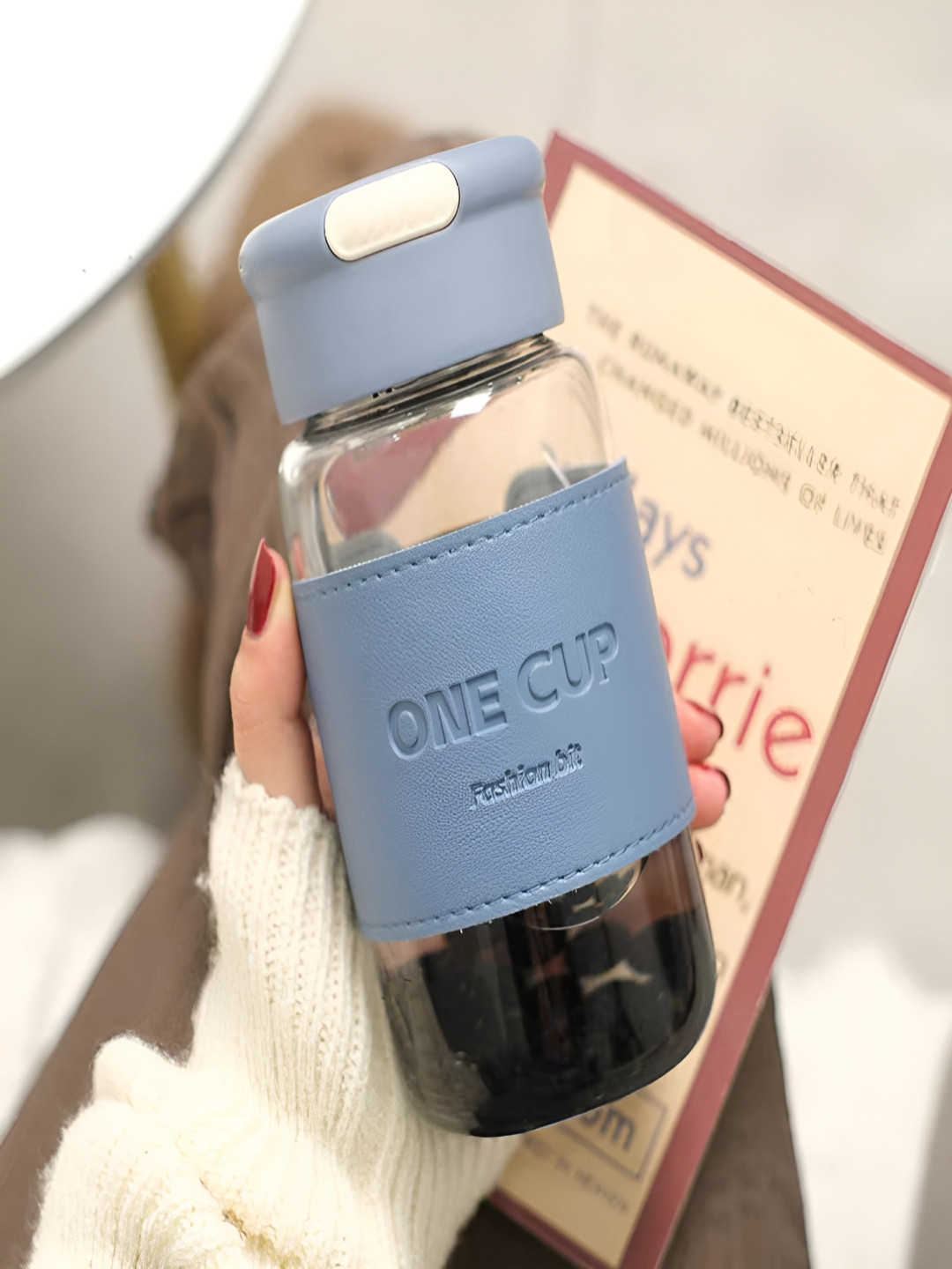 YELONA Blue Glass Double Wall Vacuum Infuser - 550ml