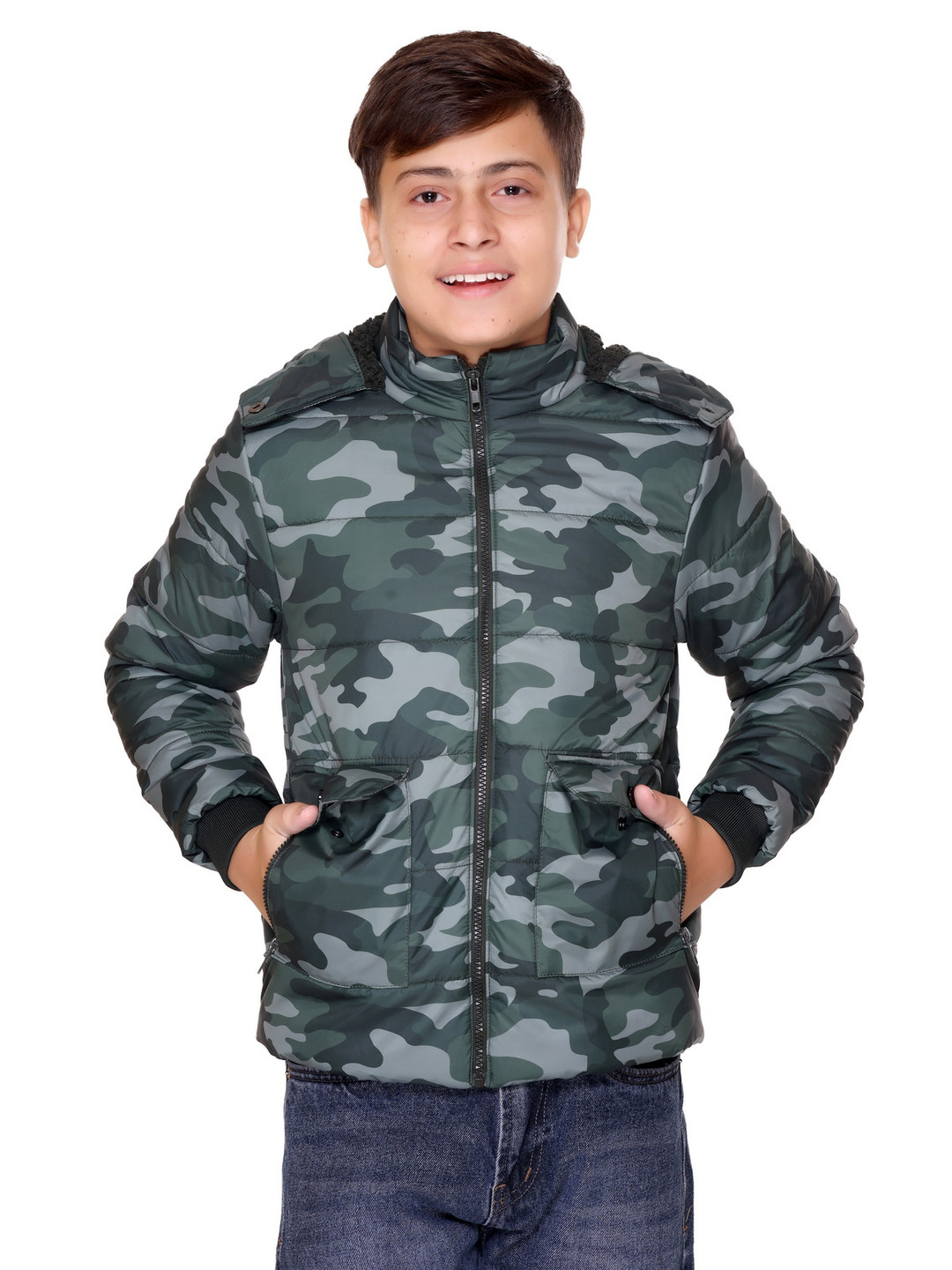 Killer Boys Camouflage Puffer Jacket