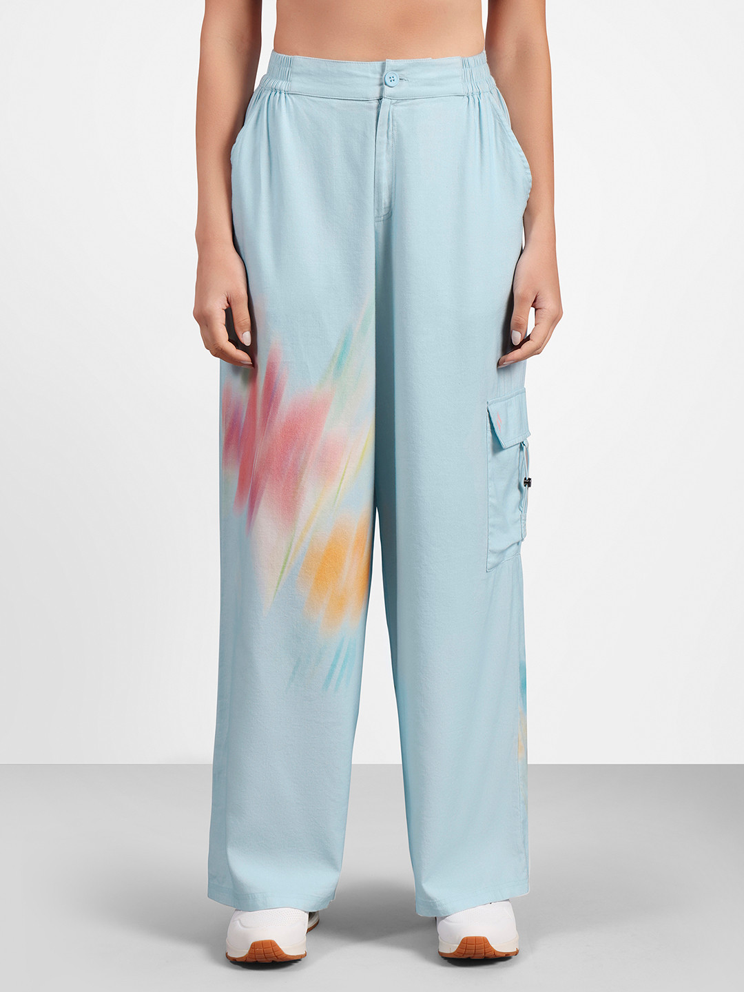 Skechers Women Blurry Floral Print Flared Pants