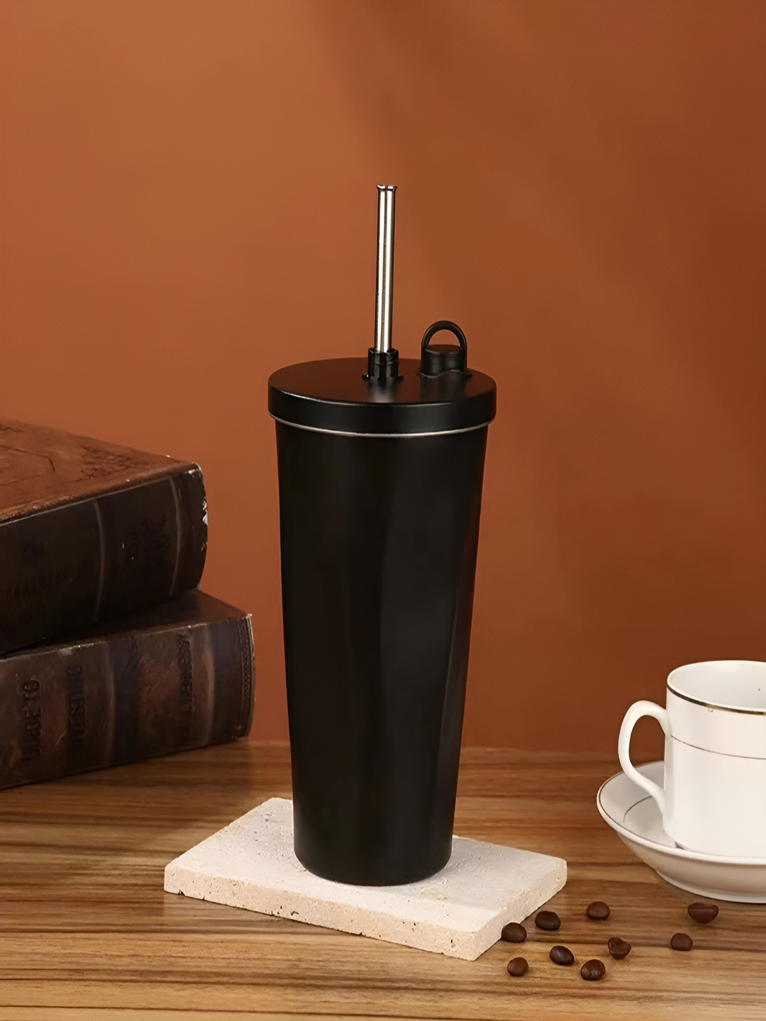 YELONA Black Solid Stainless Steel BPA Free Tumbler - 550ml