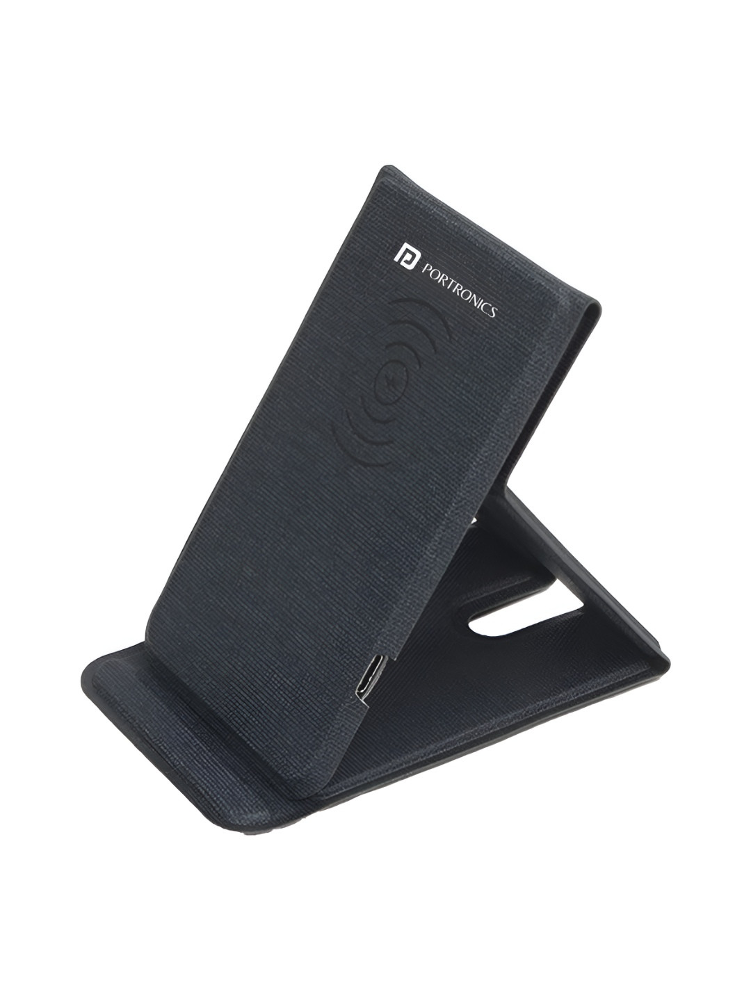 Portronics Freedom Fold 15W Foldable Wireless Charger With Premium PU, Type C Charger