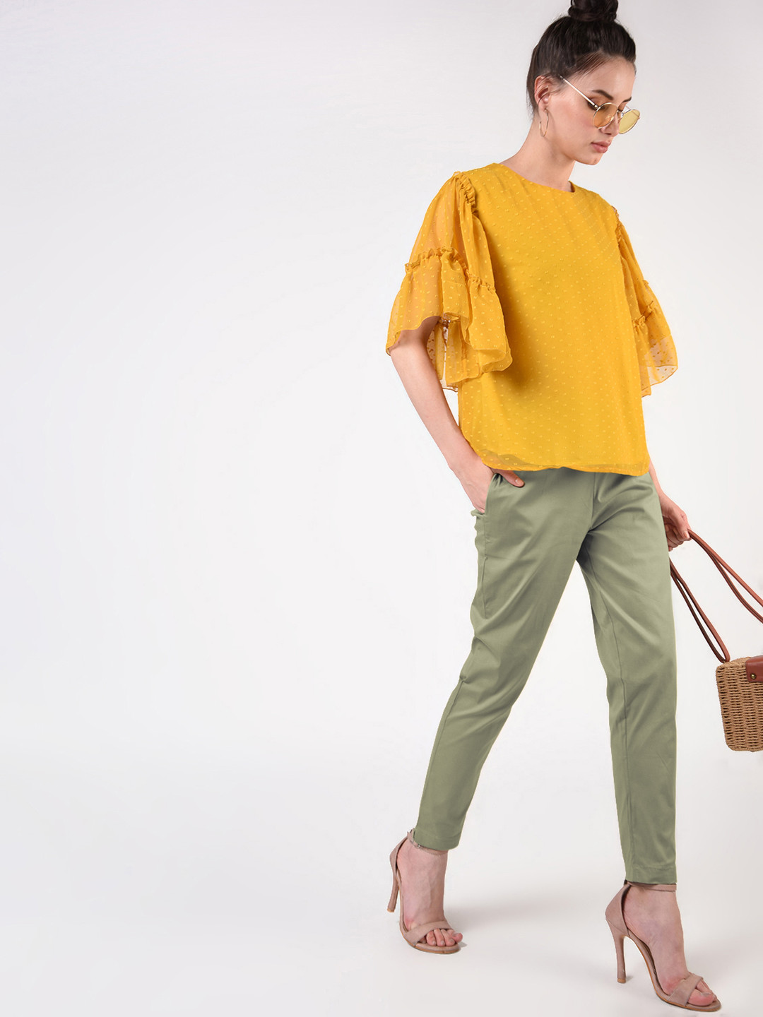 FLOREOS Women Comfort Easy Wash Trousers
