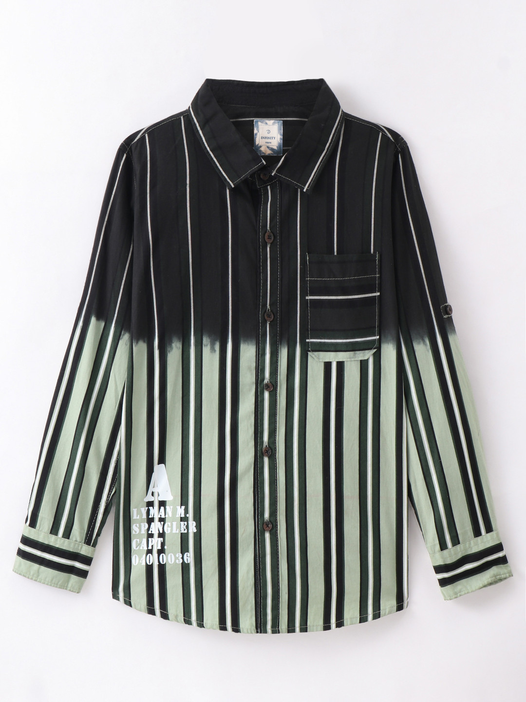 Infinity Boys Opaque Striped Casual Shirt