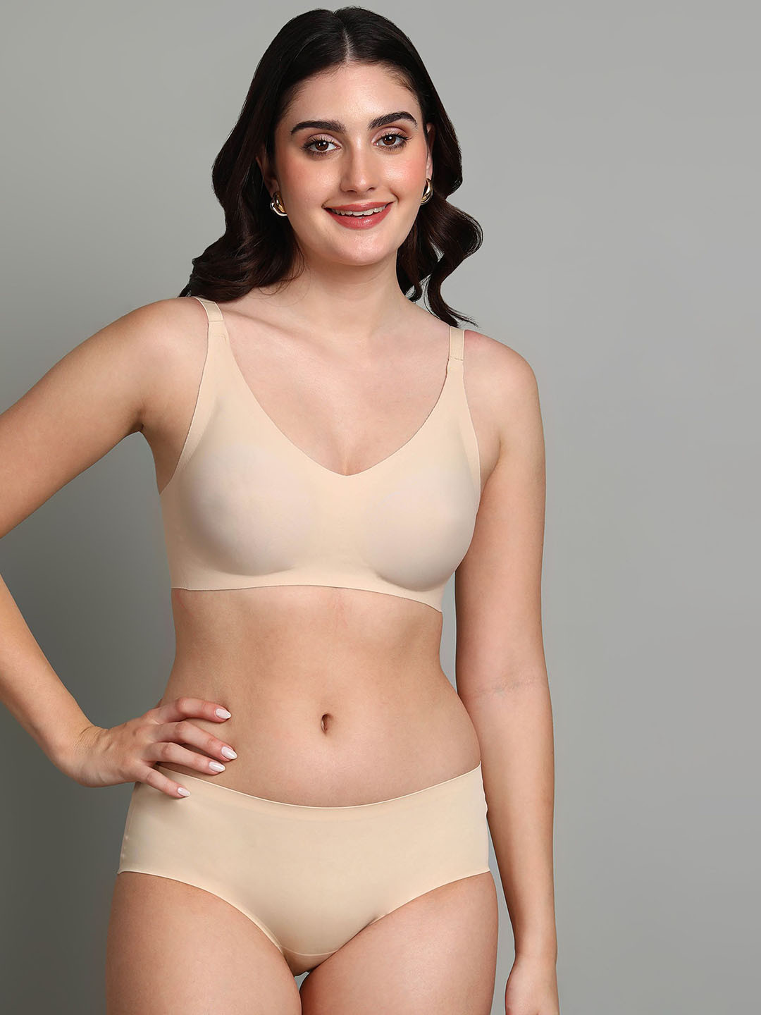 Dressberry Lightly Padded Bra Invisi-Fit and Brief Set