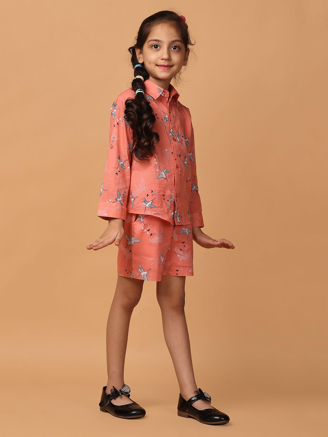 Piccolo Piglet Girls Printed Shirt with Shorts