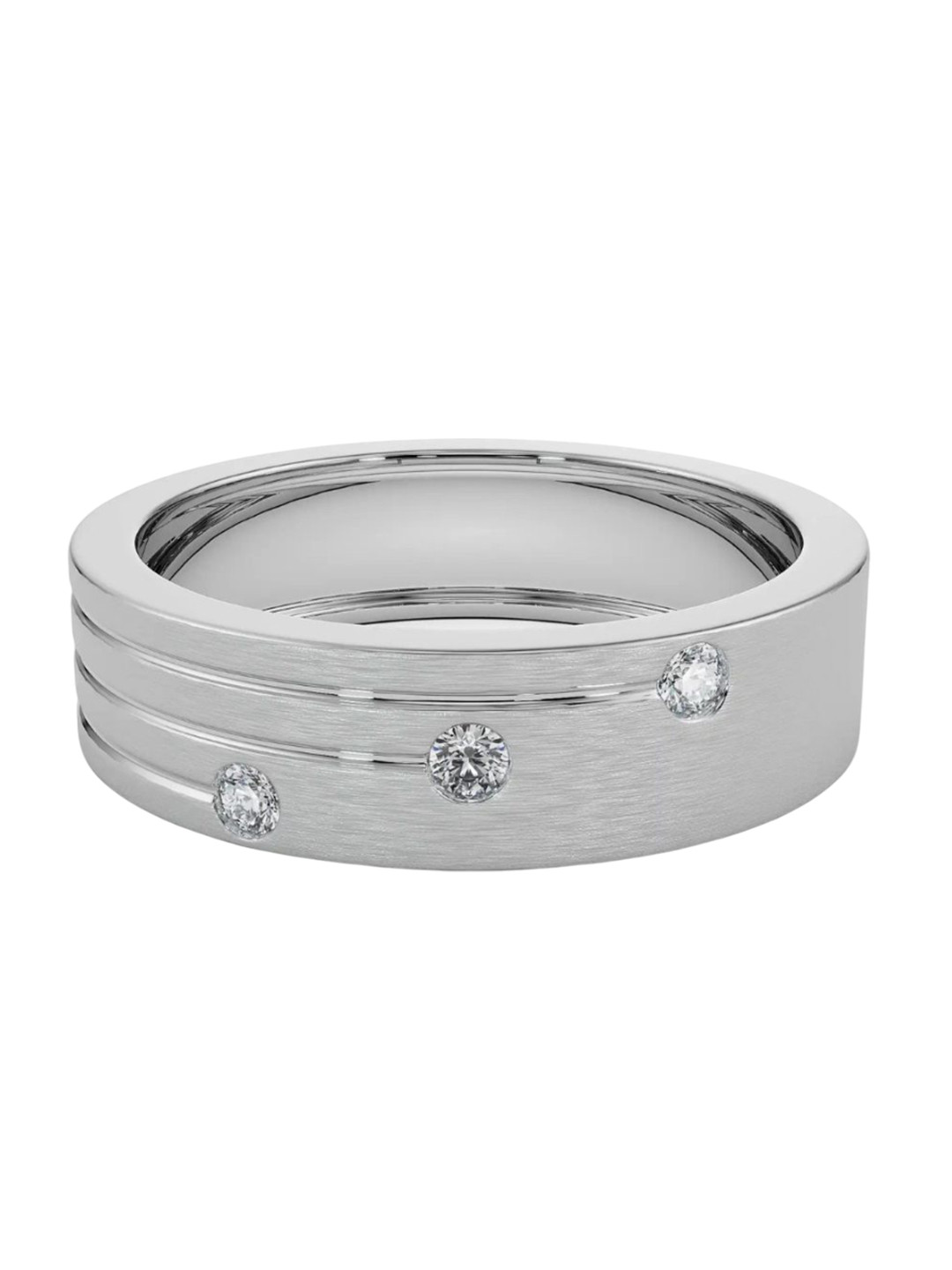 Emori Tri Lab Diamond Band for Men in 18KT Gold