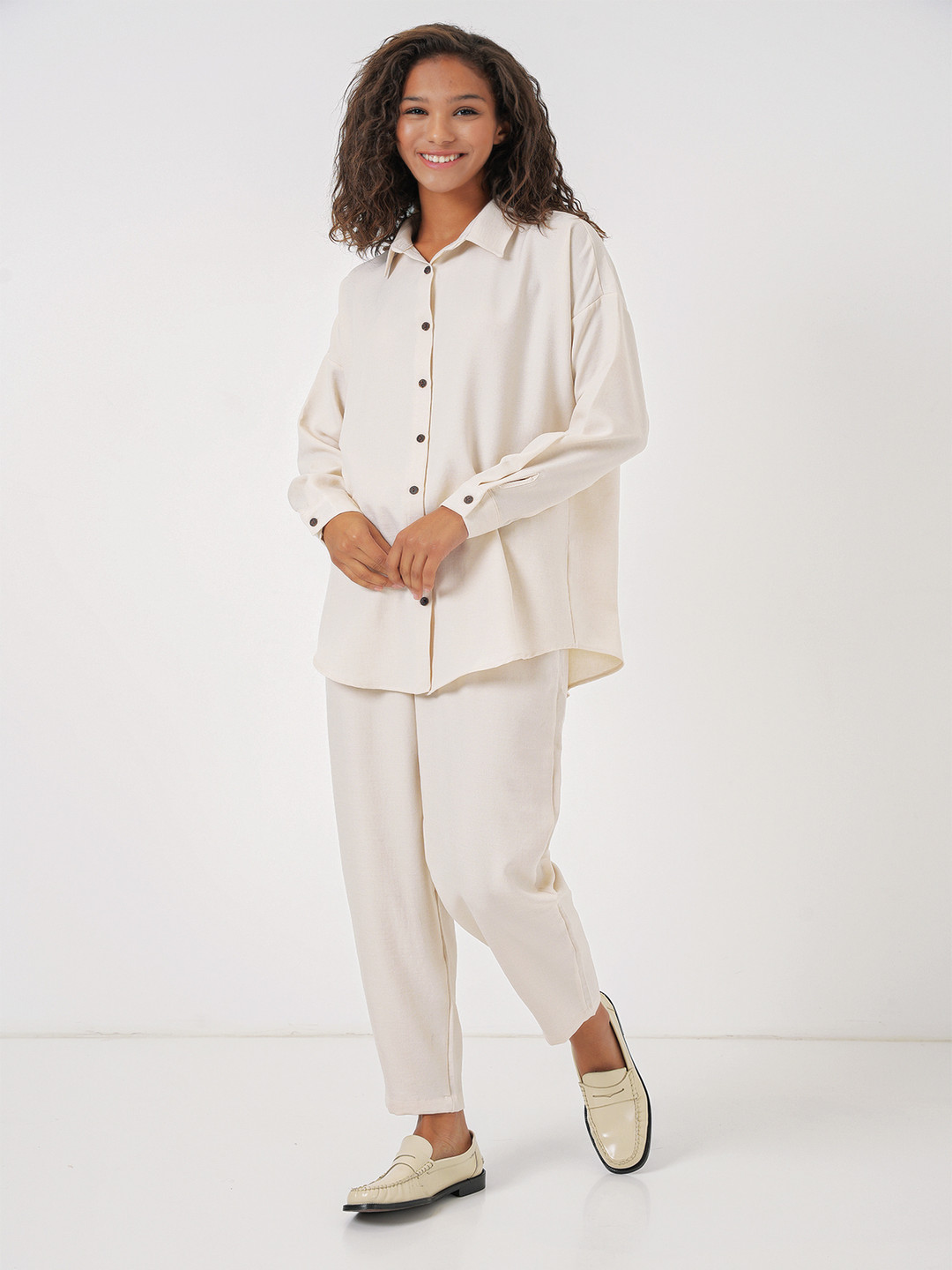 BIGDART Shirt Neck Long Sleeve Shirt With Trouser Co-Ords