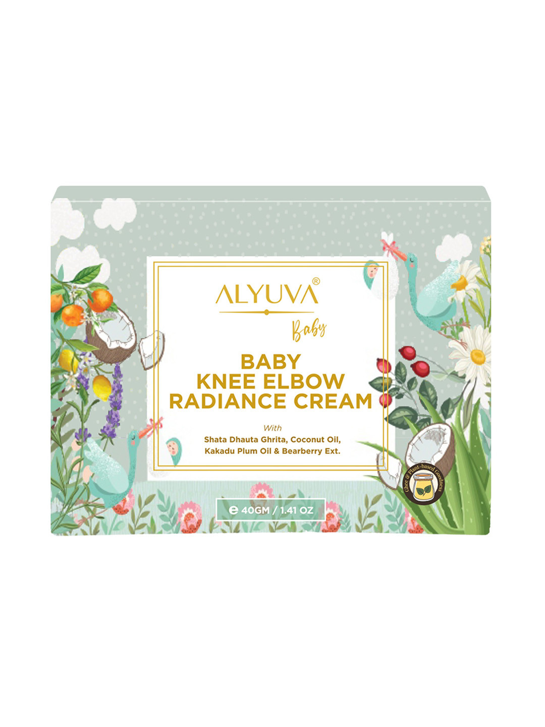 Alyuva Baby Knee Elbow Radiance Cream With Coconut Oil - 40 g