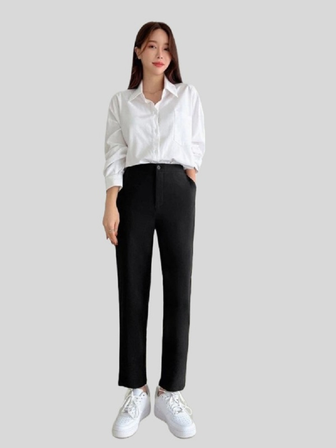 Chemistry Women Relaxed Loose Fit High-Rise Trousers