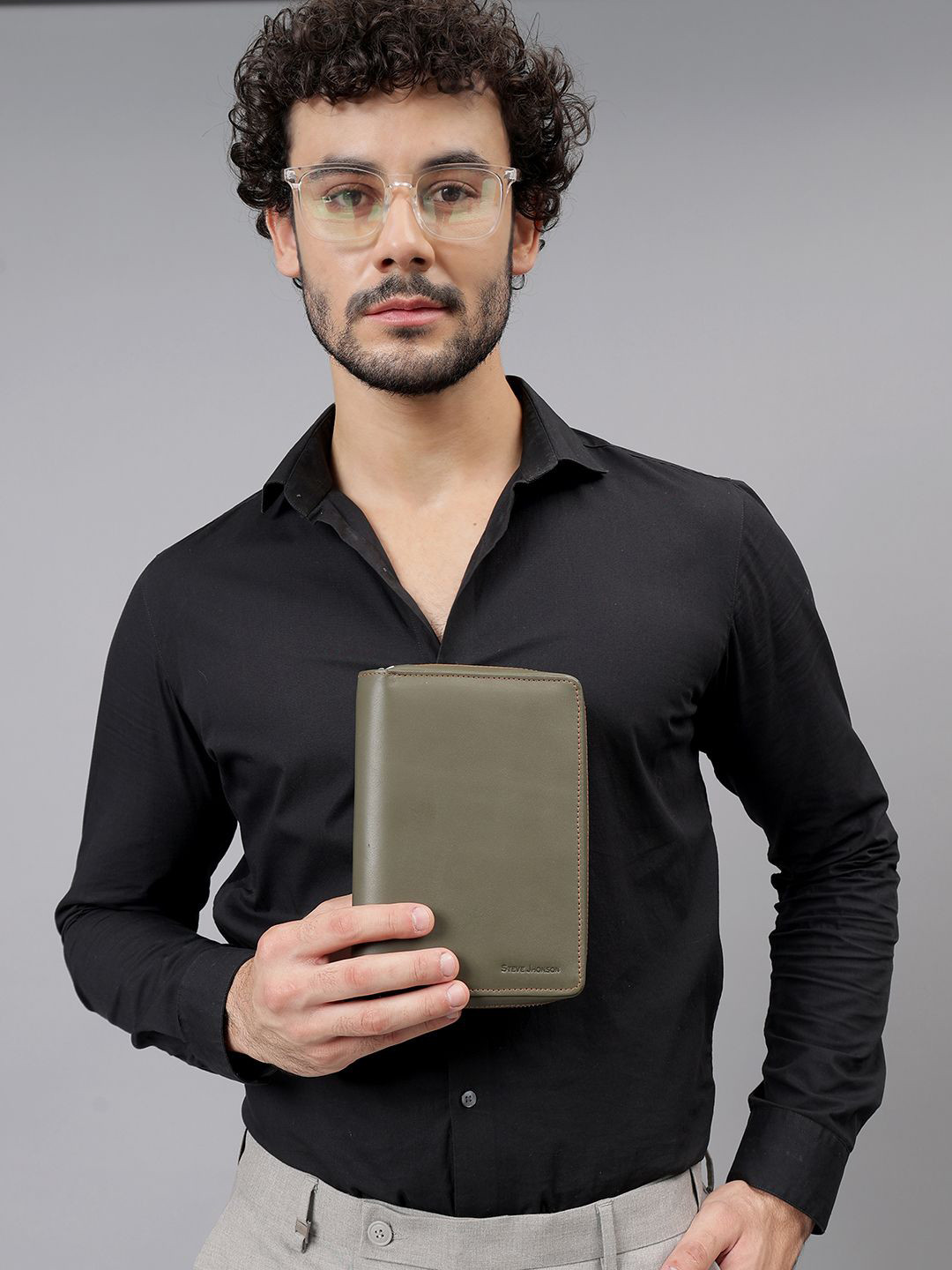 Steve Jhonson Men Green Wallets