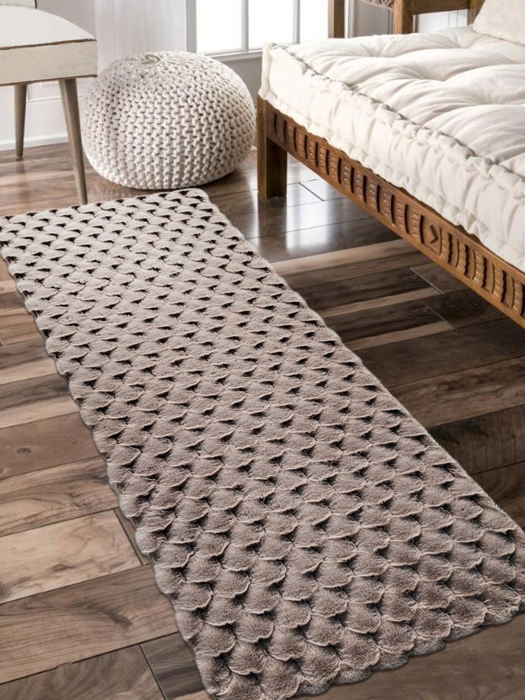 OBSESSIONS Beige Rectangle Bed Runner