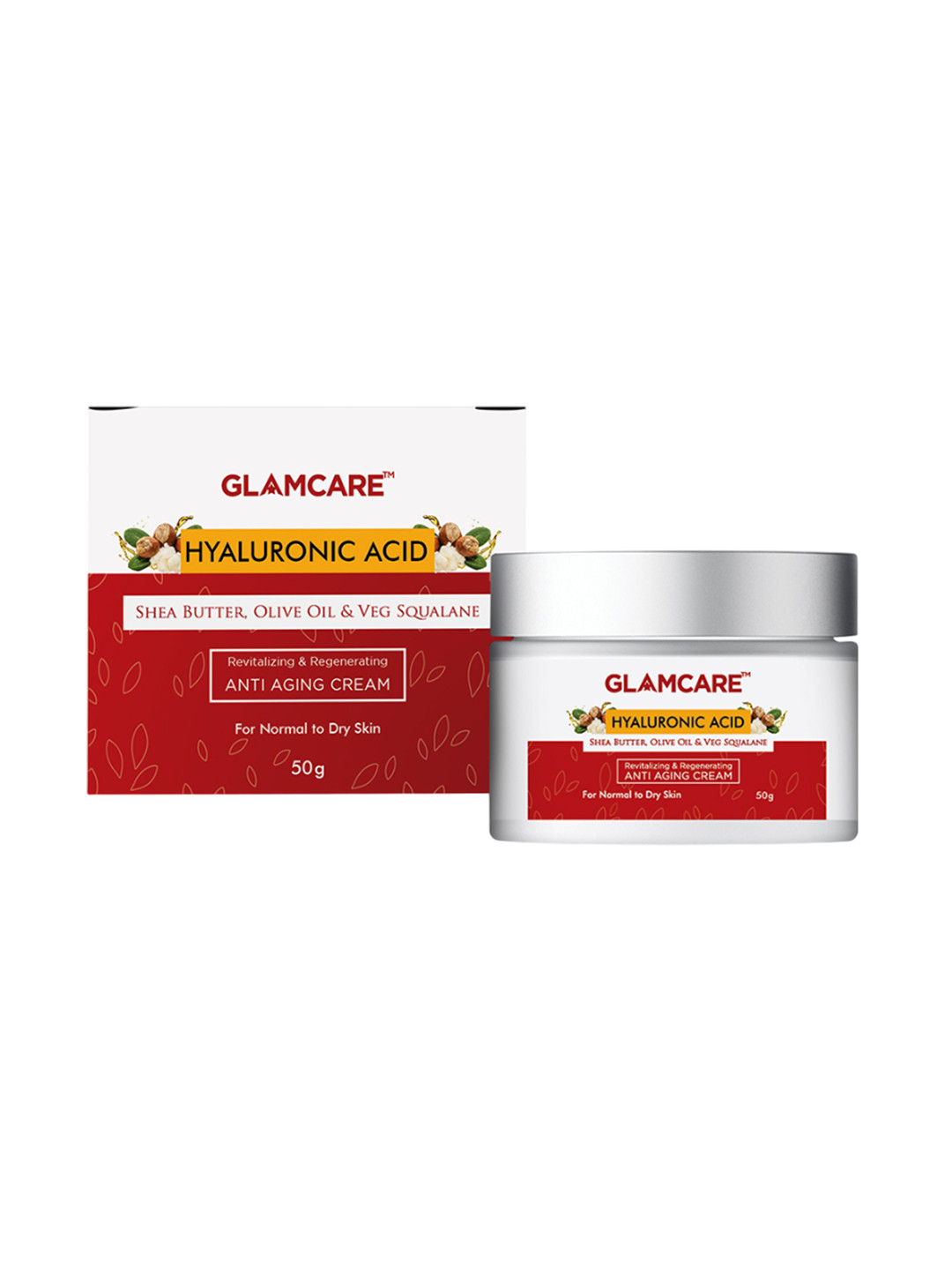 Glamcare Hyaluronic Acid & Shea Butter Anti Aging Cream - 50 g