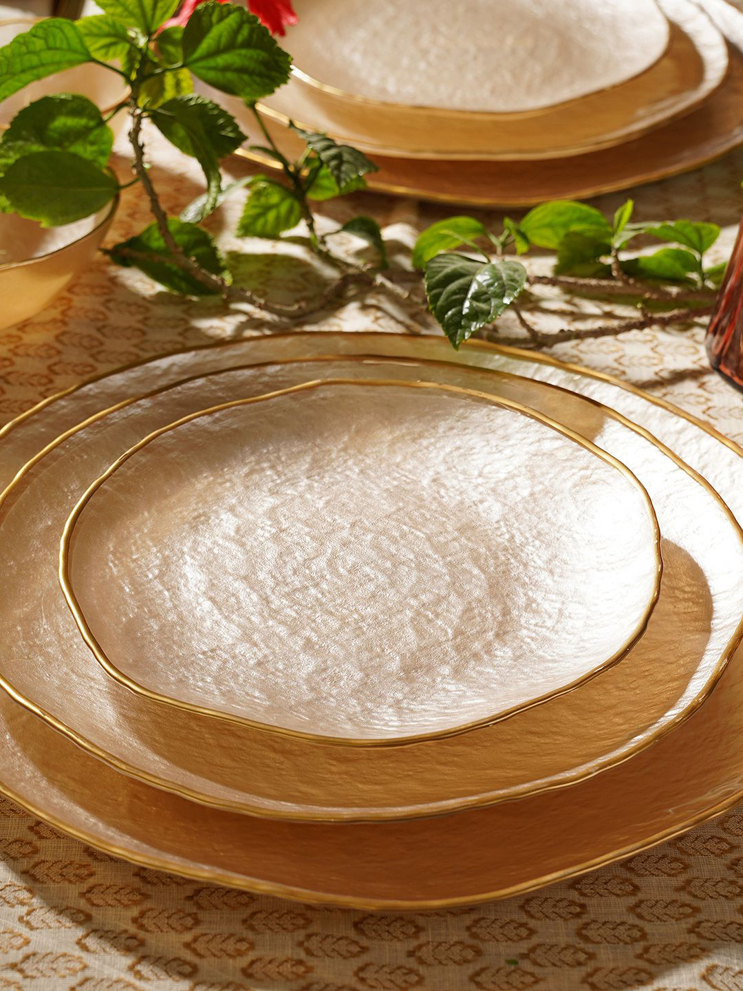 Pure Home and Living Unisex Beige Plates