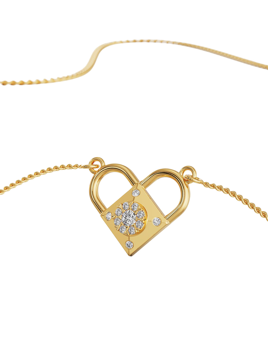 Emori Heart of Eternity Lab Diamond Necklace in 18KT Gold