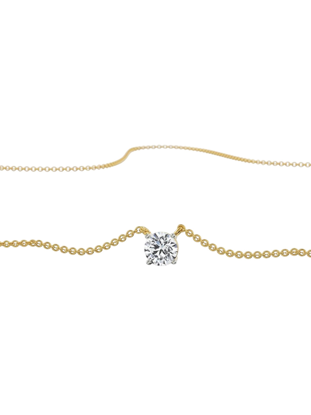 Emori 0.75 CT Solitaire Lab Diamond Necklace in 18KT Gold