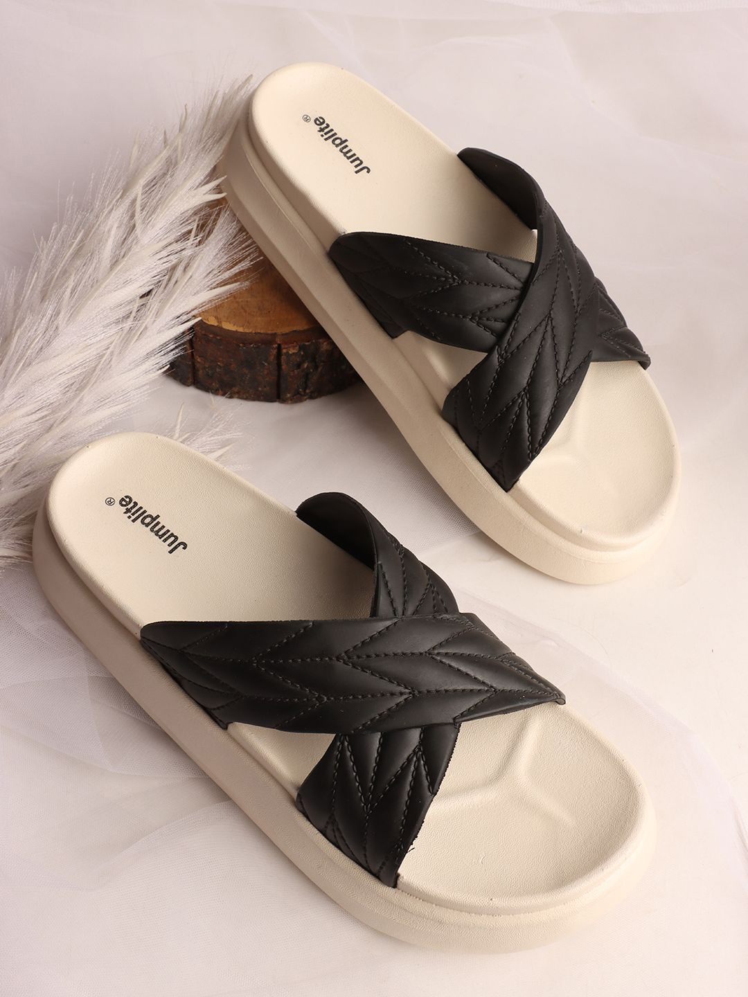 JUMPLITE Women Open Toe Flats