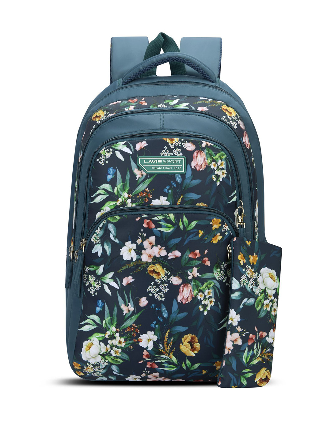 Lavie Sport Oleander Laptop Backpack with Pencil Pouch & Rain Cover - 36L