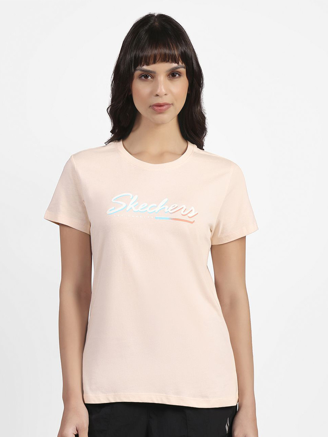 Skechers Women Flower Doodle Branding T-Shirt