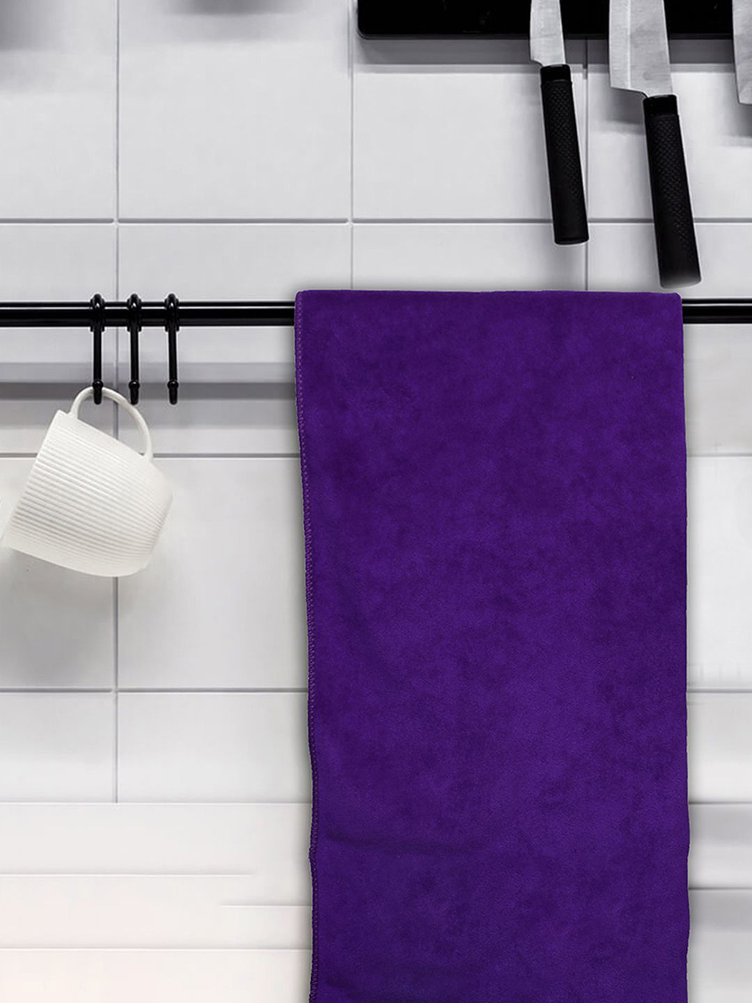Kuber Industries Purple Highly Absorbent KitchenTowels