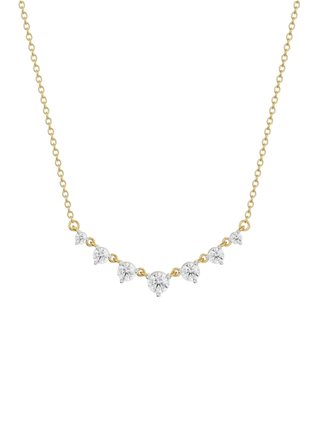 Emori Minimalist Tennis Lab Diamond Necklace in 18KT Gold