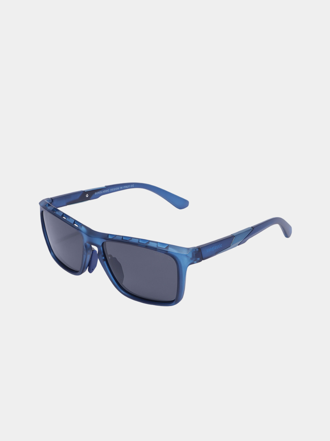 SUNGLASSIC Unisex Rectangle Sunglasses with UV Protected Lens HAWK-BLUE-BLACK