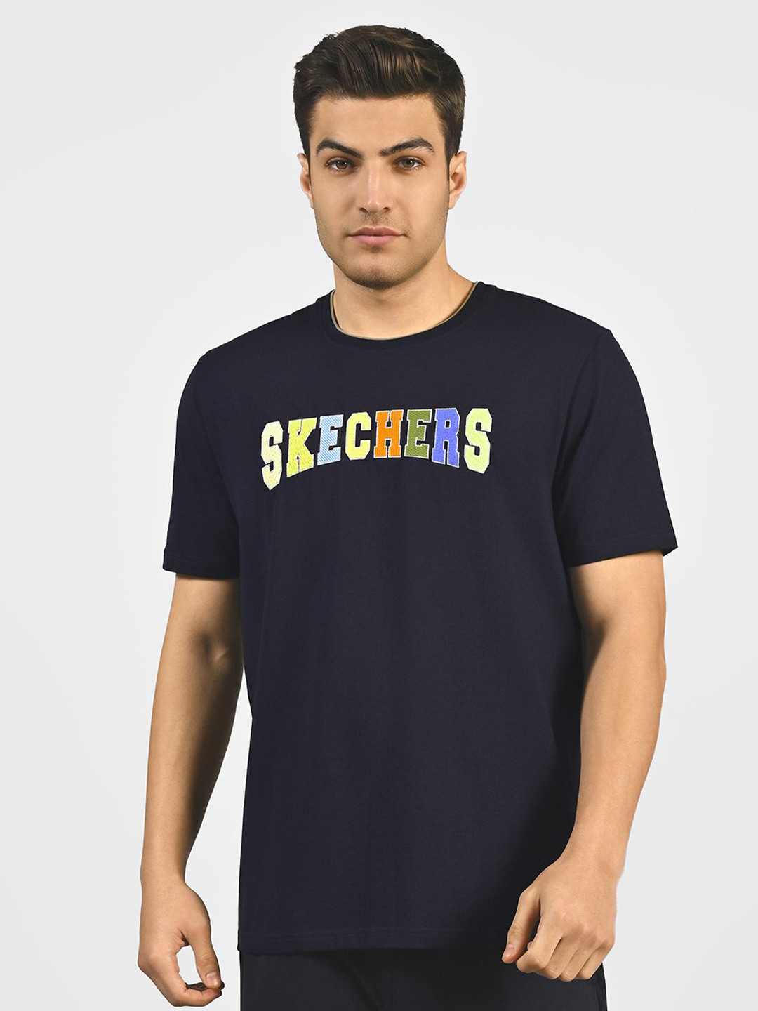 Skechers Men Multicolor Logo T-Shirts