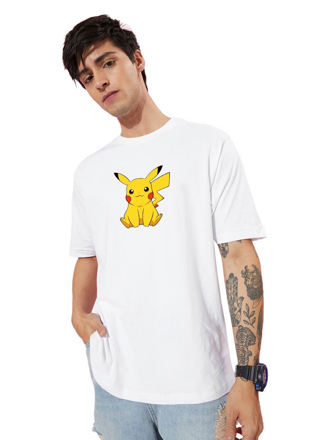 Men's Oversized Graphic Printed Cotton T-shirt