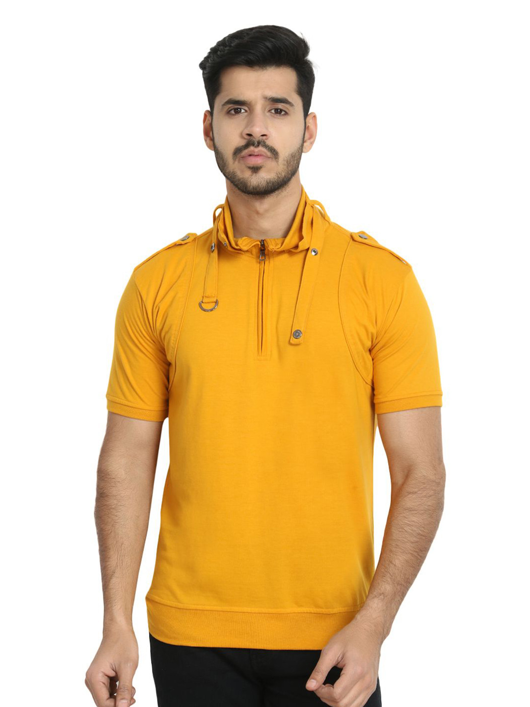 Black Collection Men High Neck T-shirt