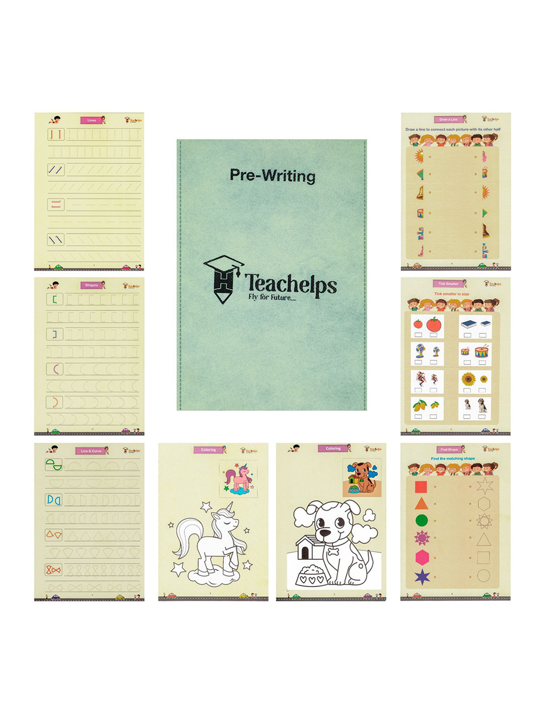 Teachelps Nursery English & Gujarati Reusable Writing Worksheet