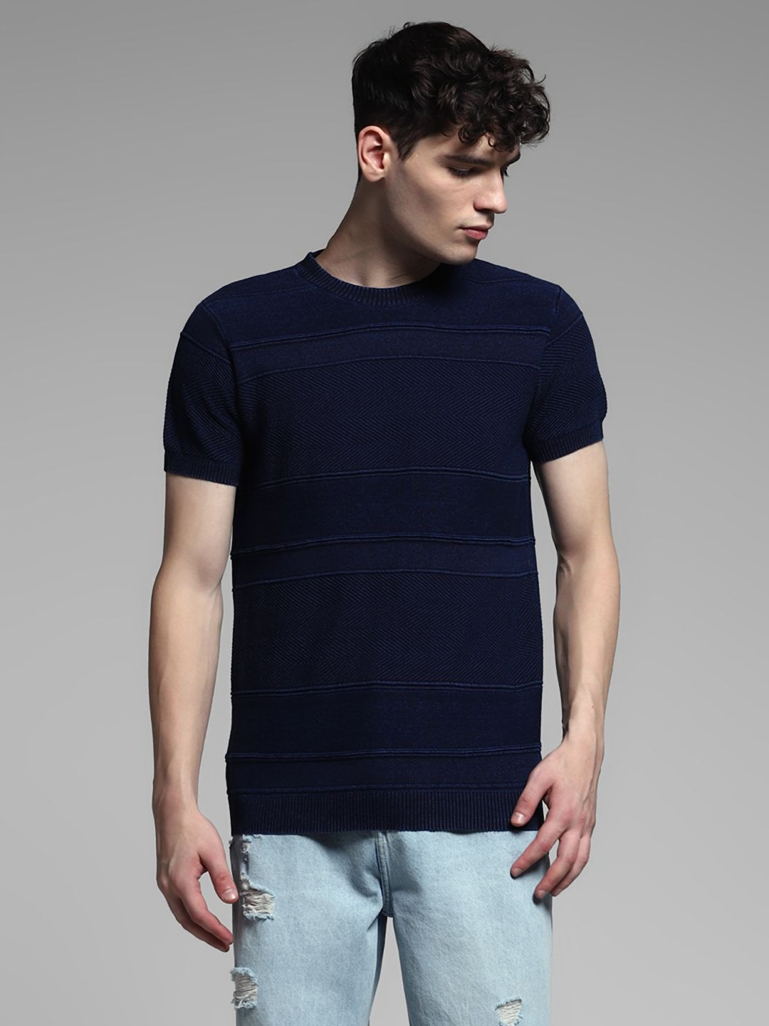 Jack & Jones Men Striped Pockets T-shirt