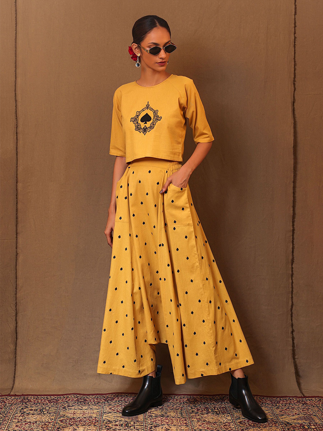 MATI Print Cotton Crop Top