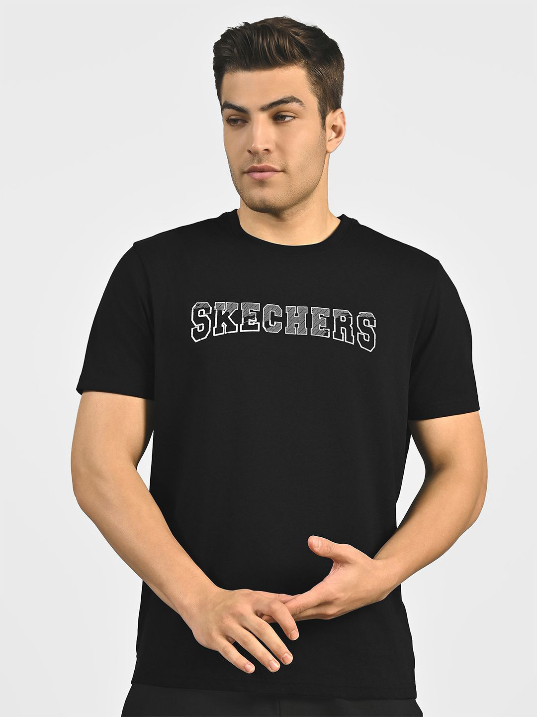 Skechers Men Dual Print Varsity Graphic T-Shirts