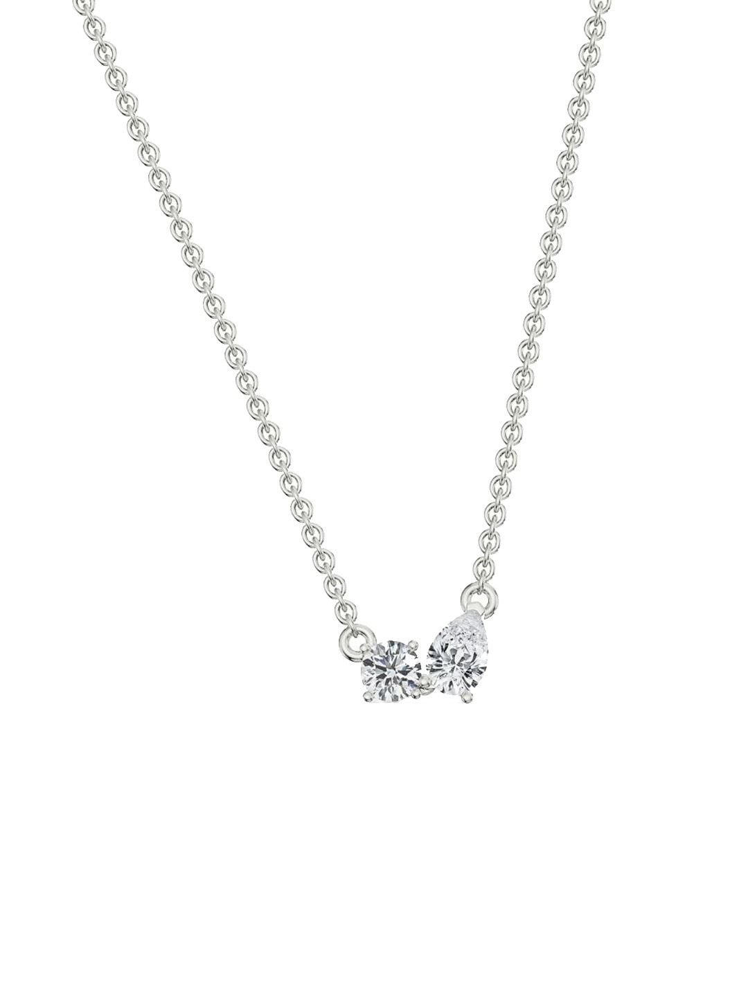 Emori Duo Solitaire Lab Diamond in 14KT Gold Necklace