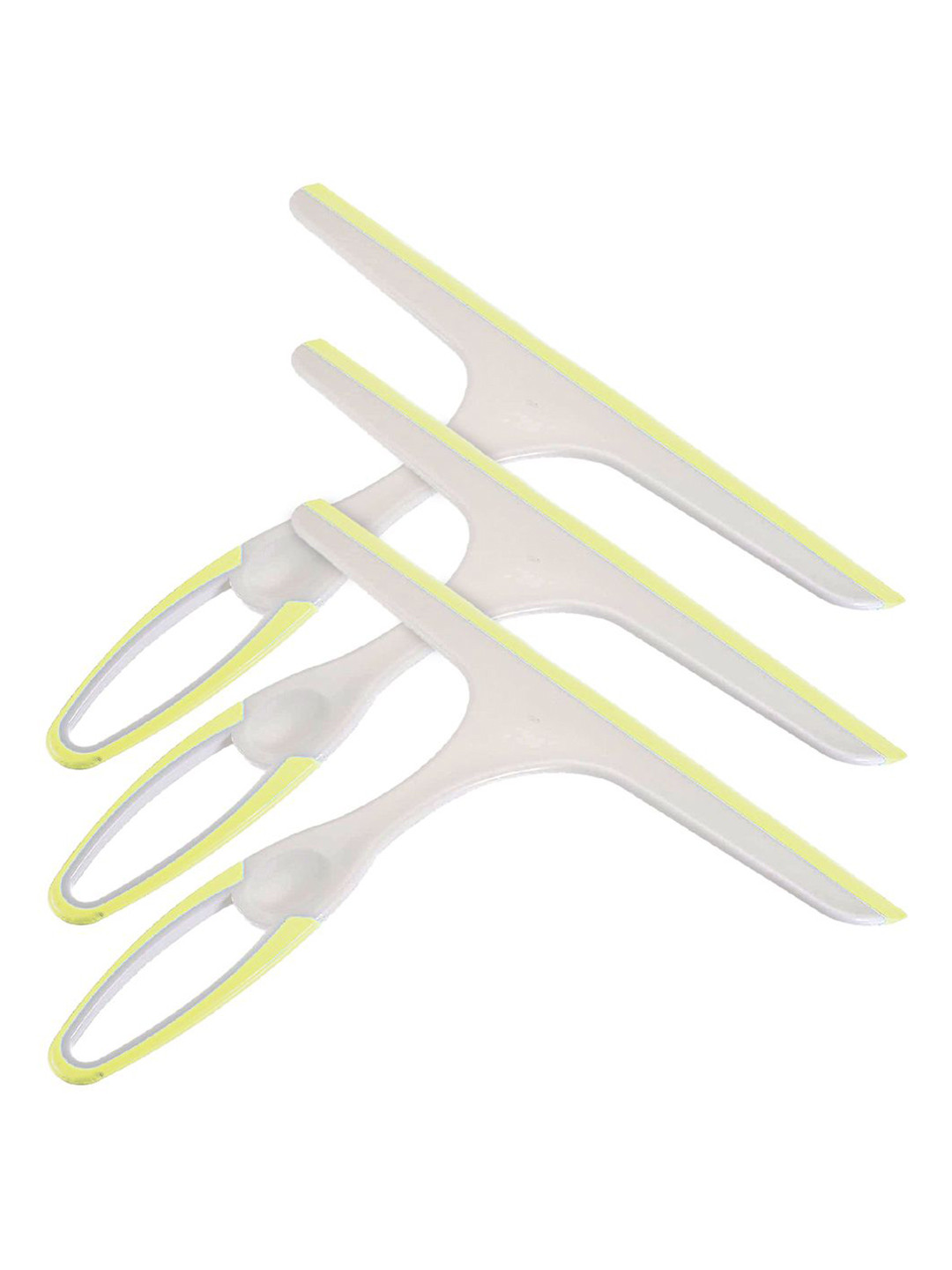 Kuber Industries 3-Pcs Yellow & White Plastic Kitchen Table Platform Wiper Ideal Windows