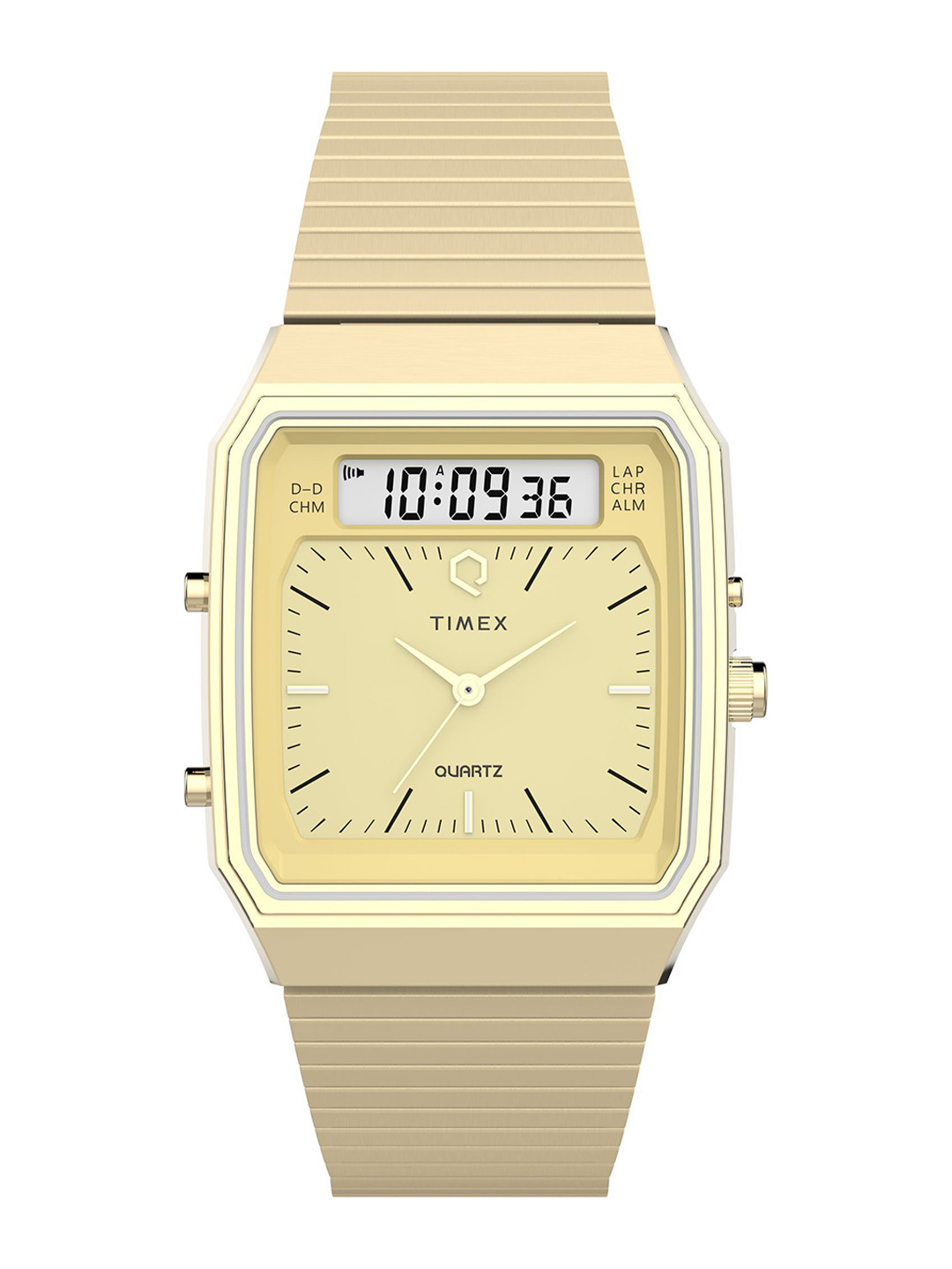 Timex Men Dial & Stainless Steel Bracelet Style Straps Analogue and Digital Automatic Solar Powered Watch