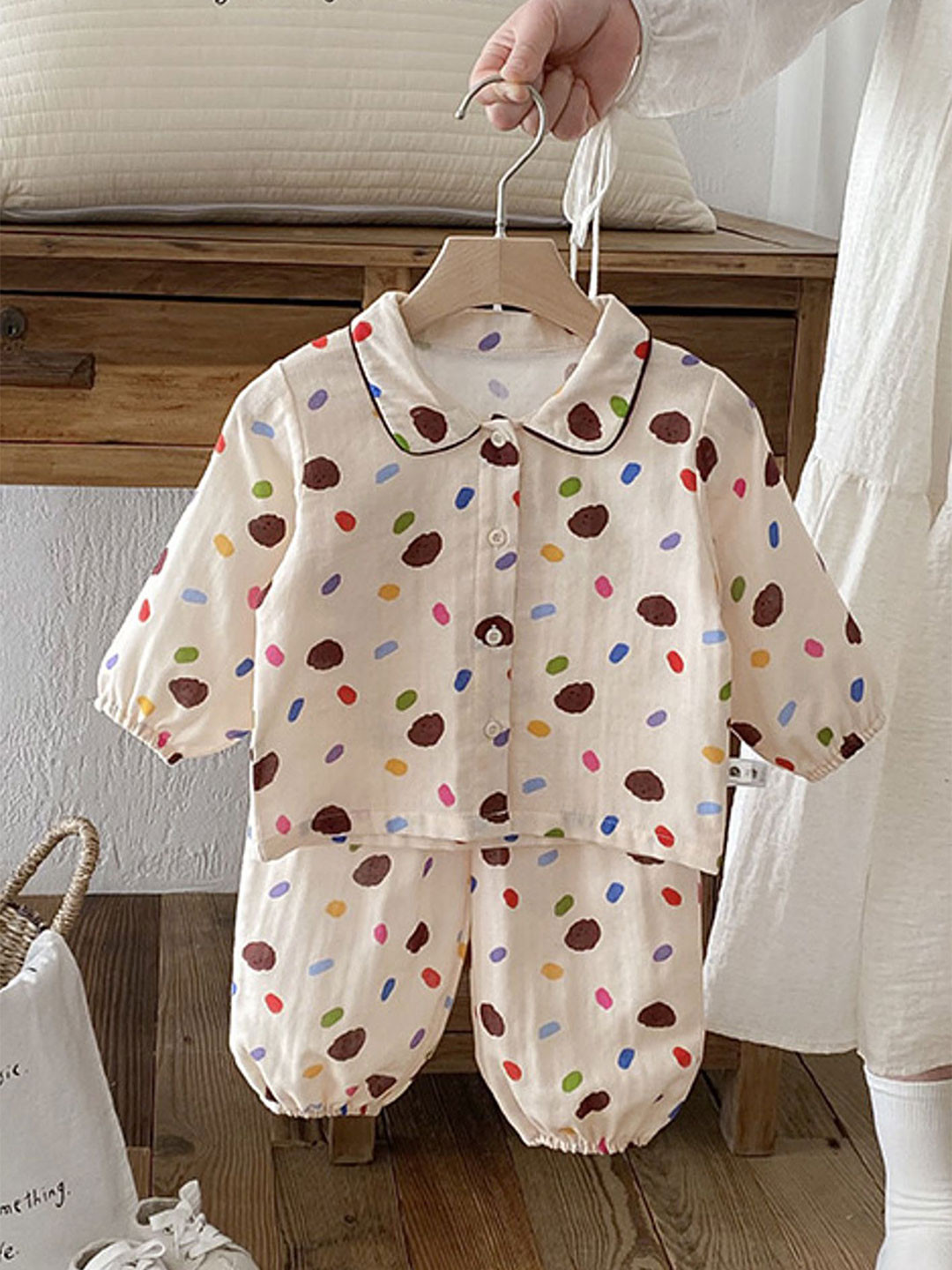 LULU & SKY Girls Novelty Printed Pure Cotton Night Suit