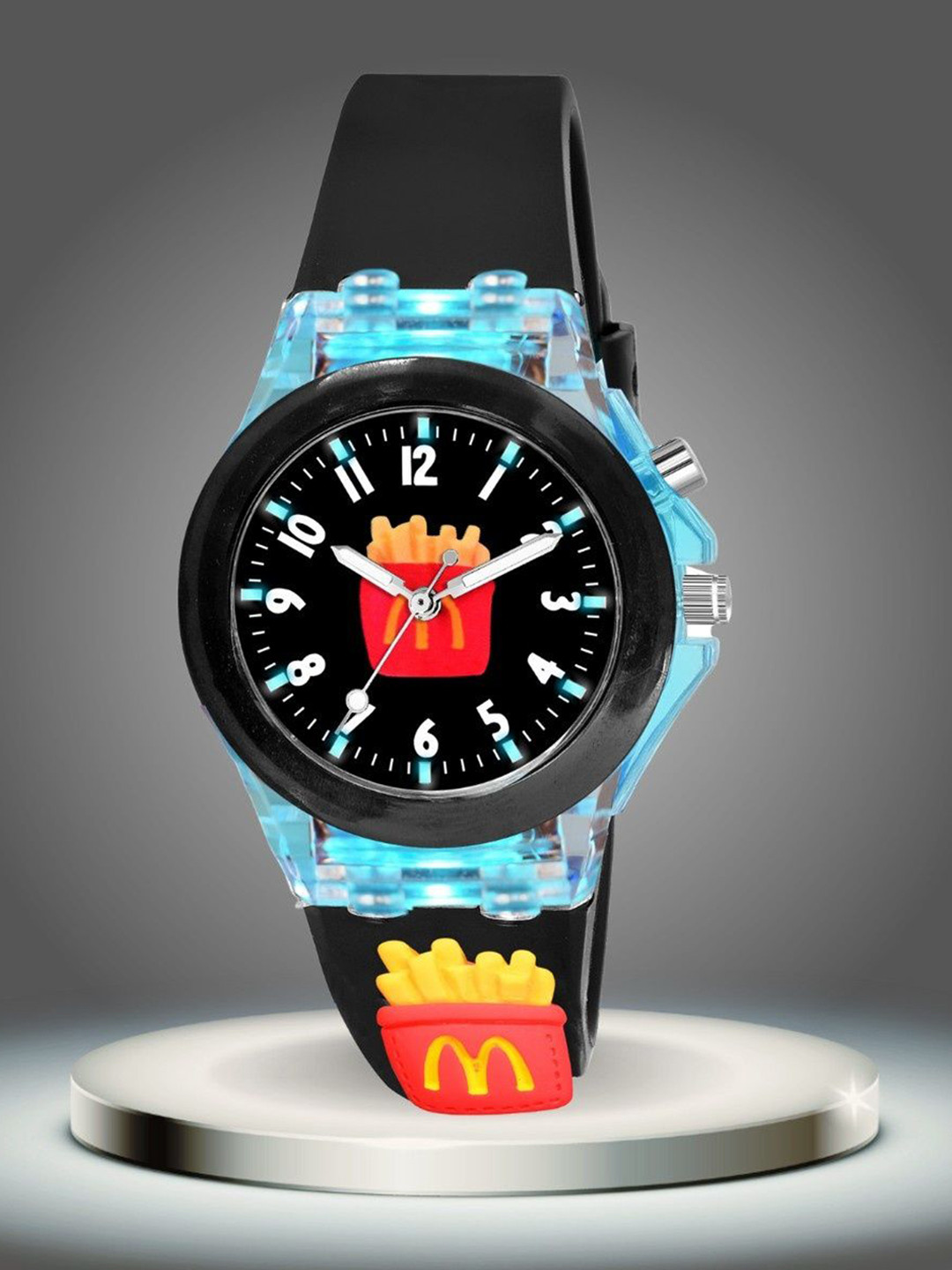 ON TIME OCTUS Boys Printed Dial & Straps Analogue Watch KD-024 BLACK FRIES