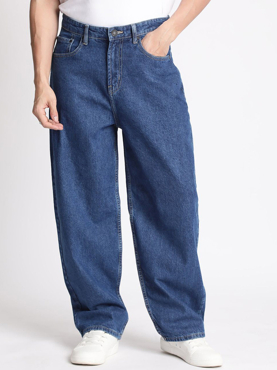 Bene Kleed Men Loose Balloon Fit High-Rise Jean