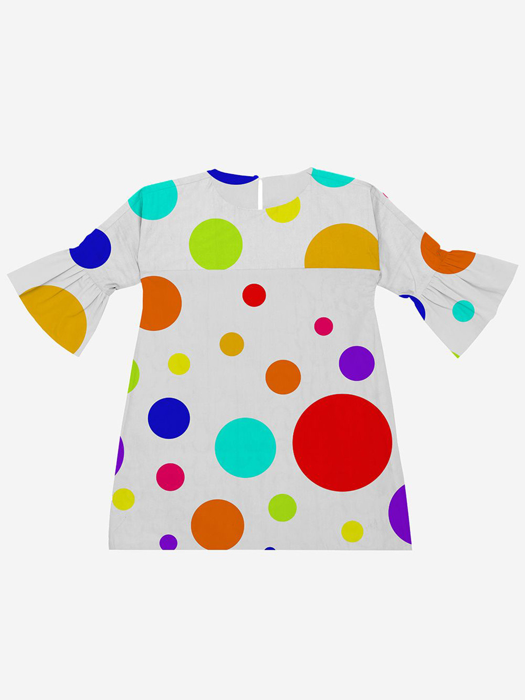 Anaario Polka Dot Print Organic Cotton A-Line Maxi Dress