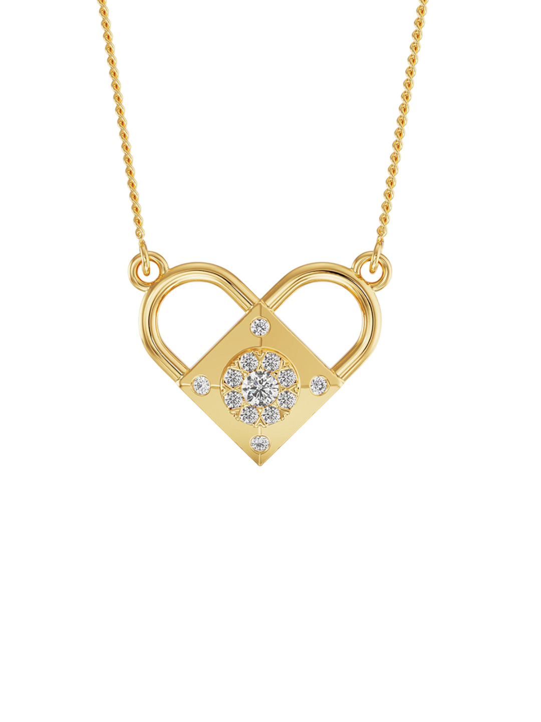 Emori Heart of Eternity Lab Diamond in 14KT Gold Necklace