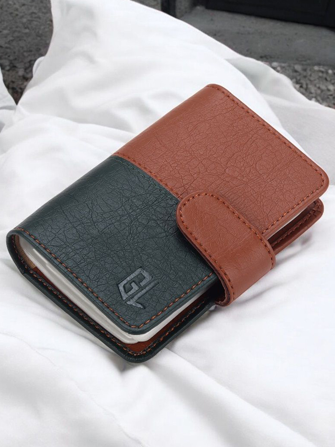 Geelark Men Colourblocked Card Holder