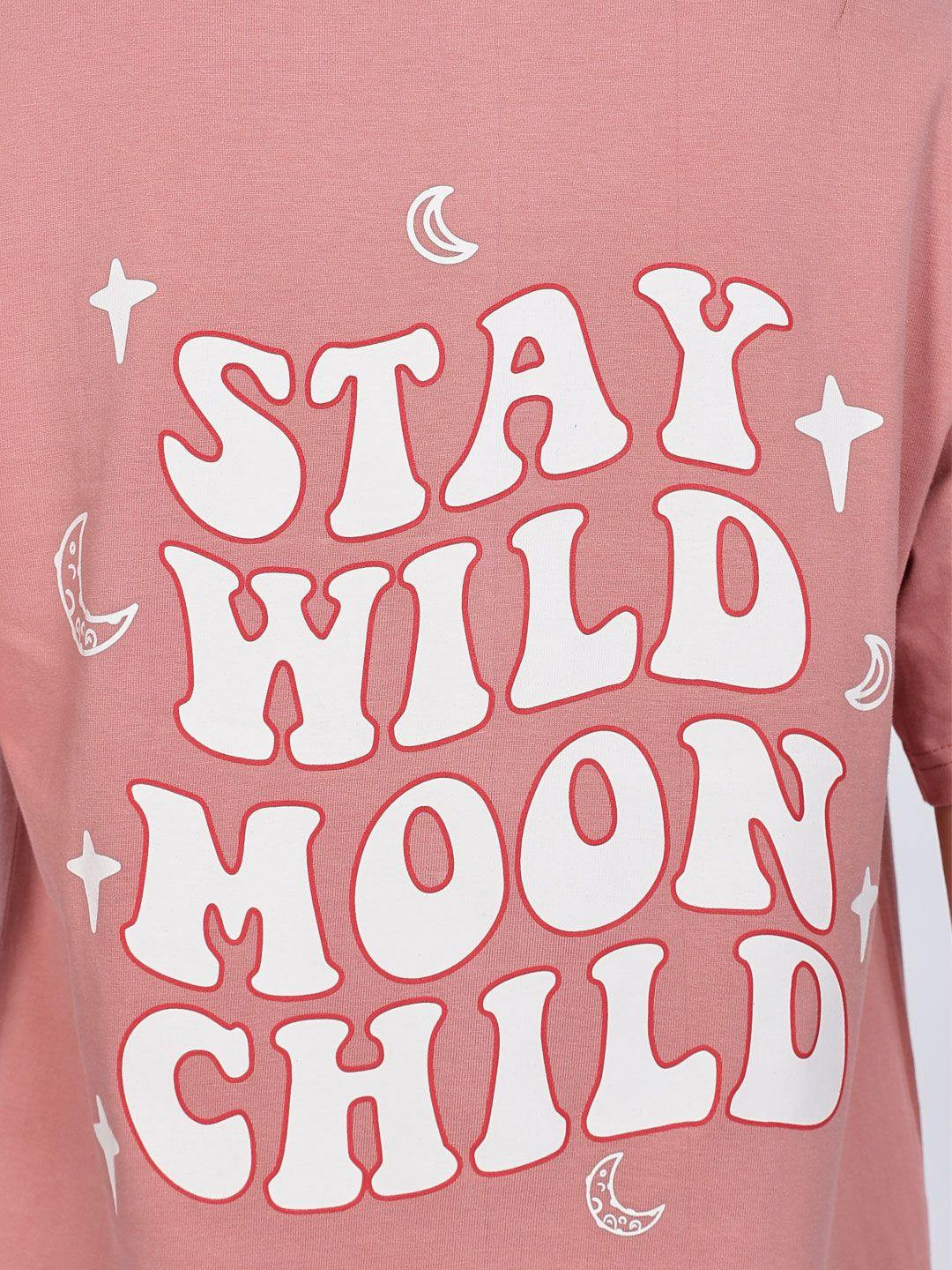 B BLUBERYL - Comfort Inside Out Women Typography Printed V-Neck Raw Edge T-shirt