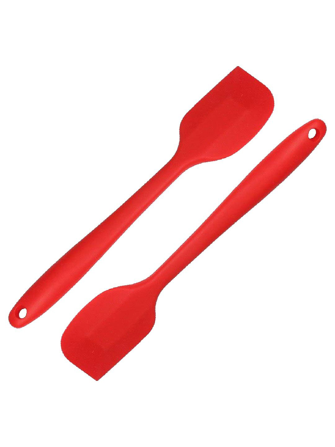 Kuber Industries Silicone Red 2 Pieces Non Stick Heat Resistant Cake Spatula