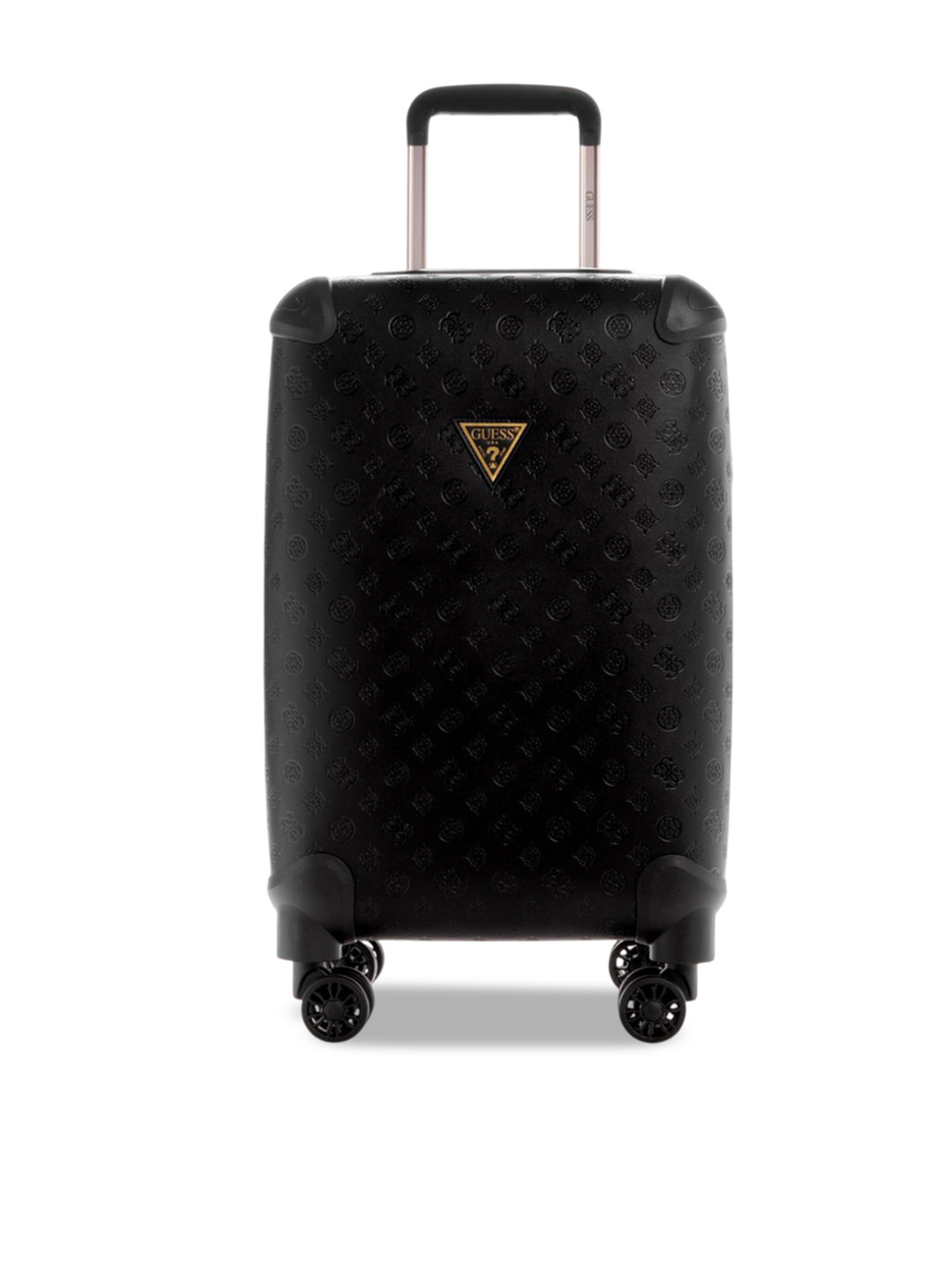 Guess Black Textured Hard-Sided Cabin Trolley Suitcases