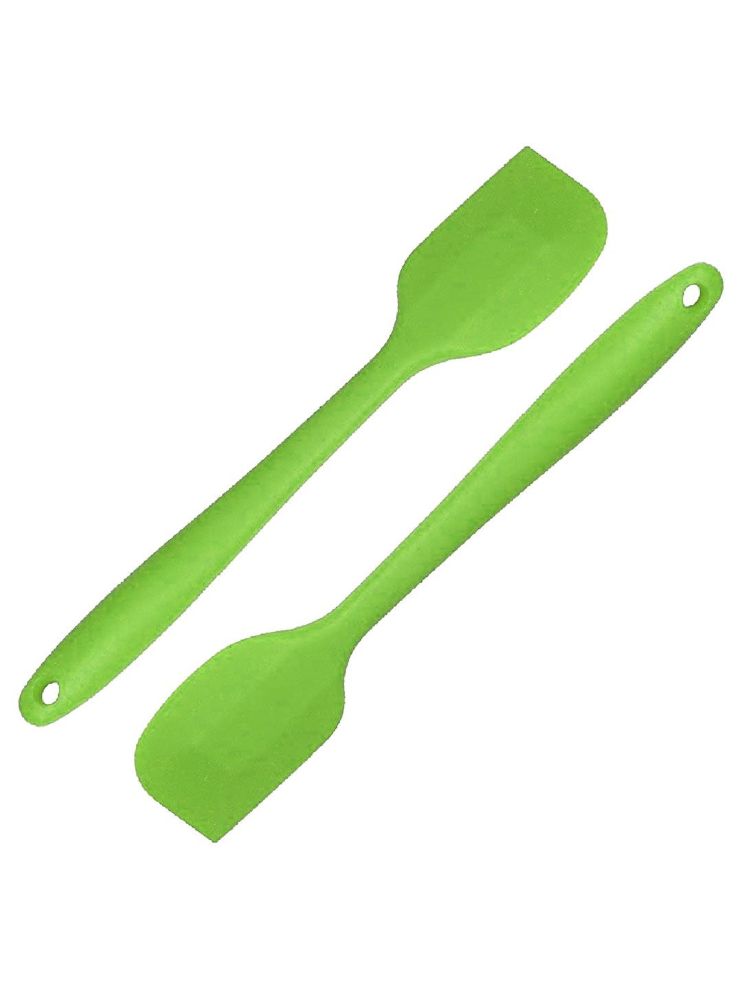 Kuber Industries 2 Pieces Green Heat Resistant Silicone Spatula