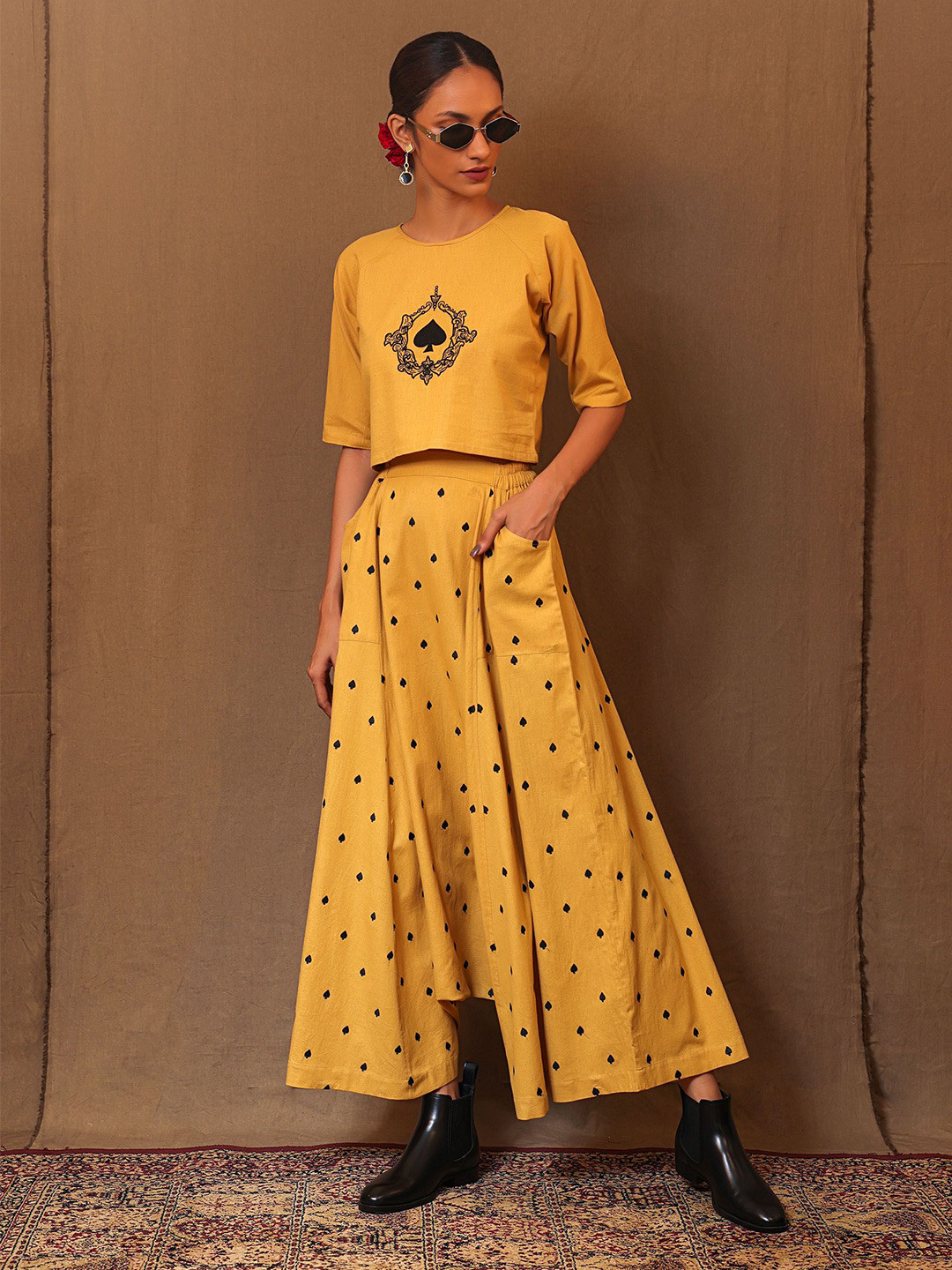 MATI Print Cotton Crop Top