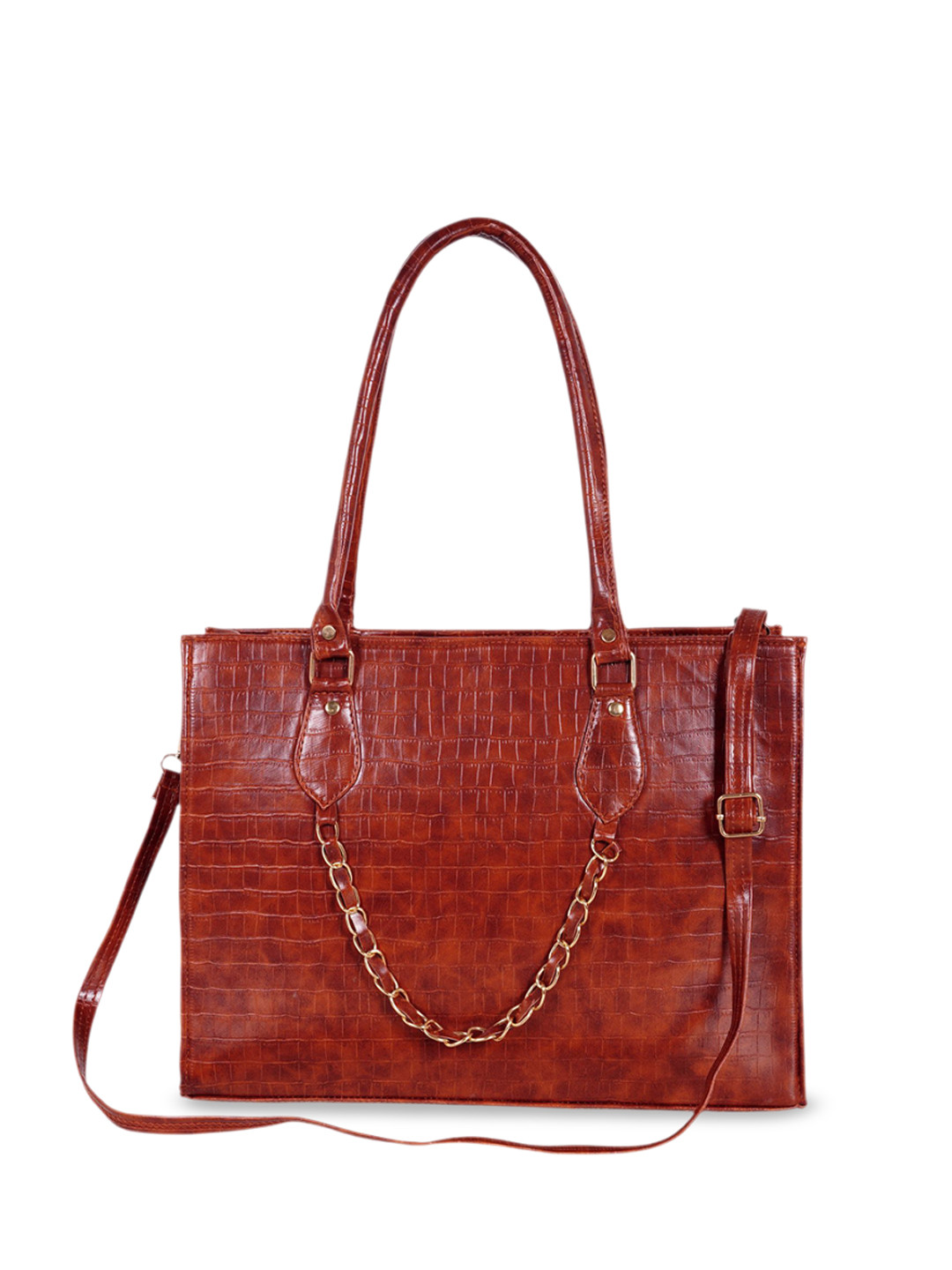KUJRA Textured Structured Shoulder Bag